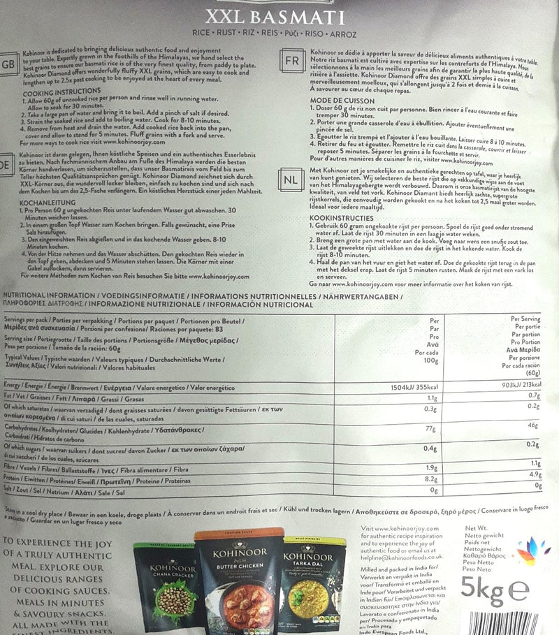 Kohinoor Rice Basmati XL 5Kg