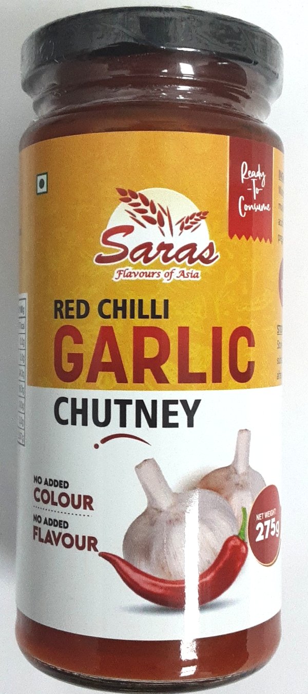 Saras Chutney Red Chilli & Garlic 275g