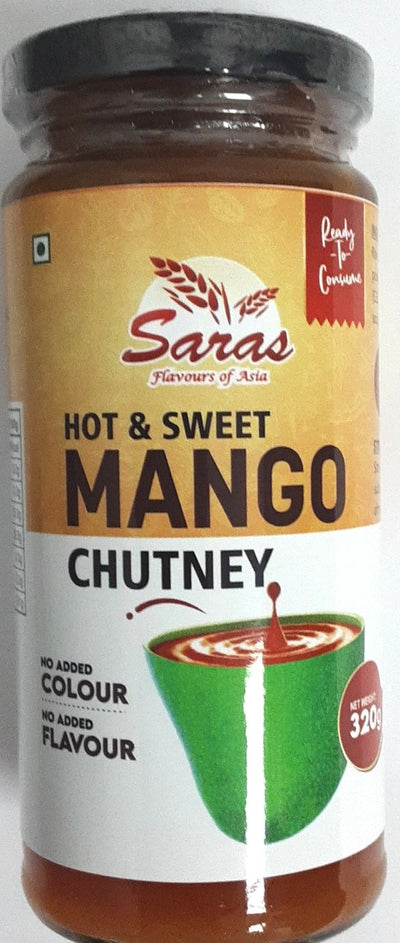 Saras Chutney Mango Hot & Sweet 320g