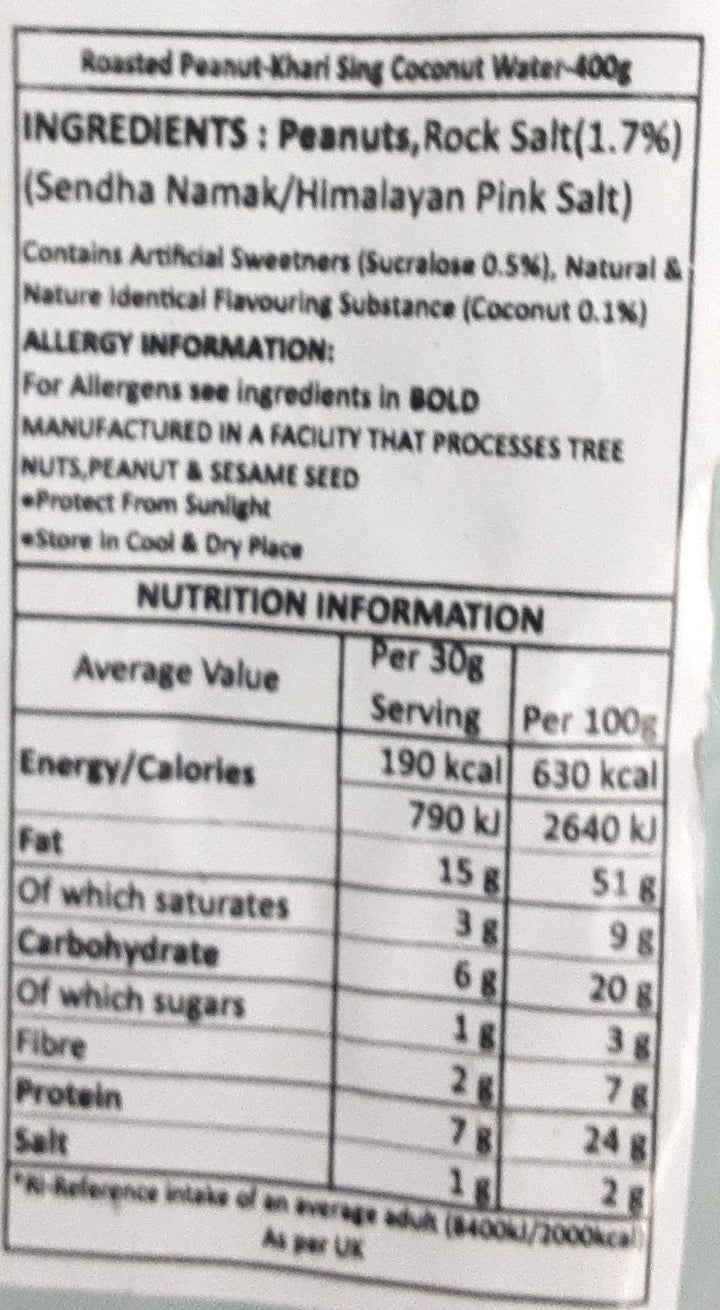 Jabsons Original Bharuchi Nariyal Pani Khari Sing Peanut 400g