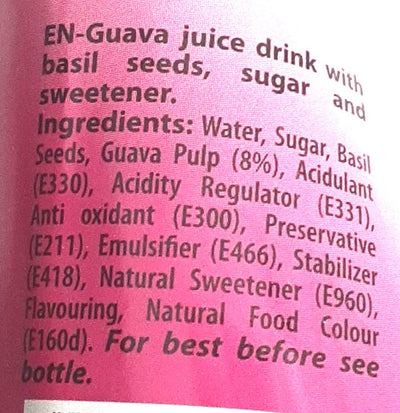 Regal Basil Seed Drink Pink Guava 320ml