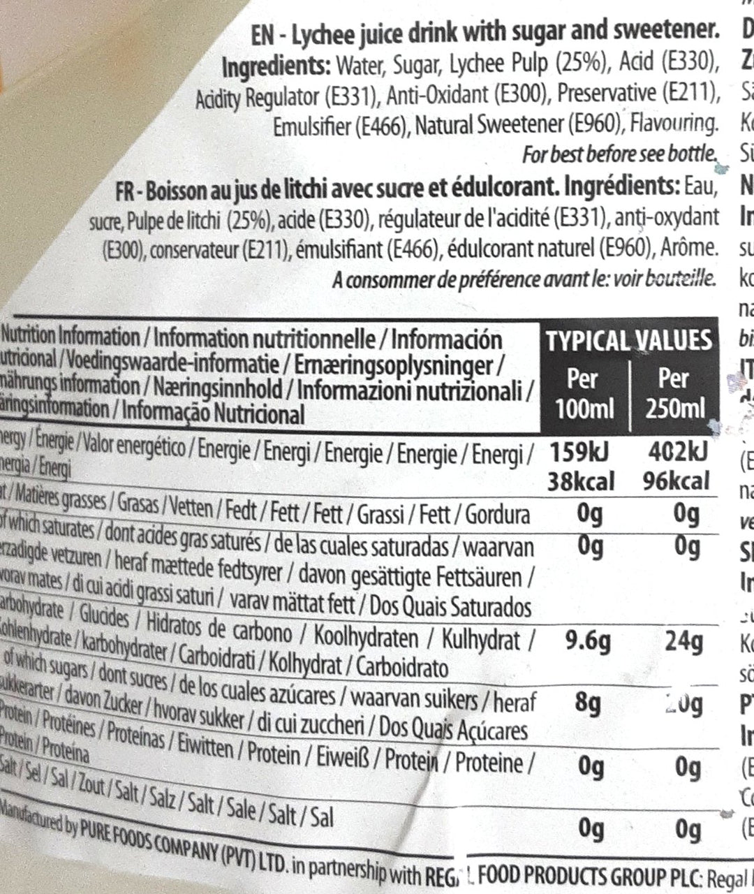 Regal Juice Finest Lychee 2ltr