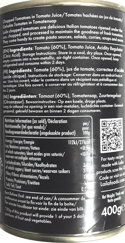 Laila Chopped Tomatoes 400g
