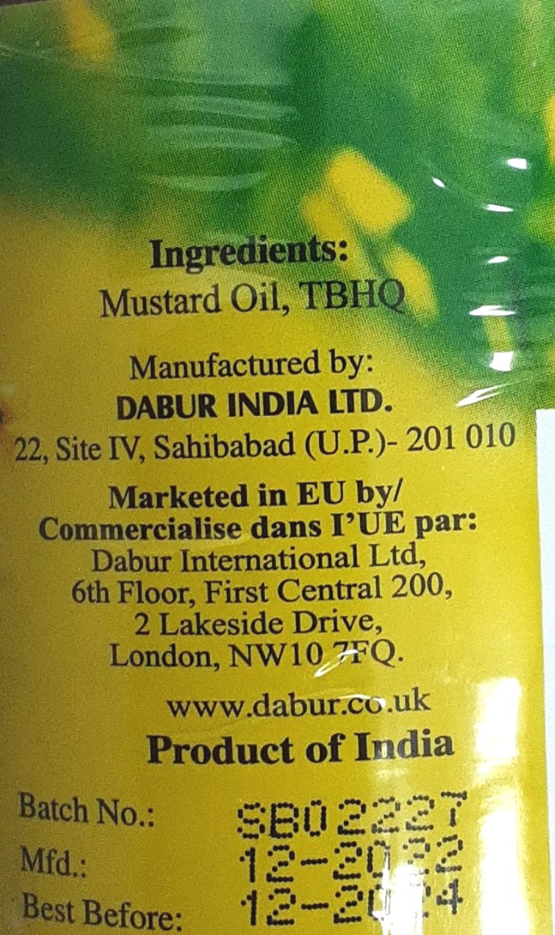 Dabur Mustard Oil 475ml