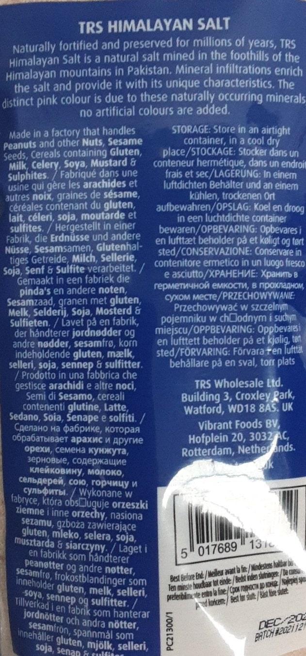 TRS Pink Himalayan Salt 800g