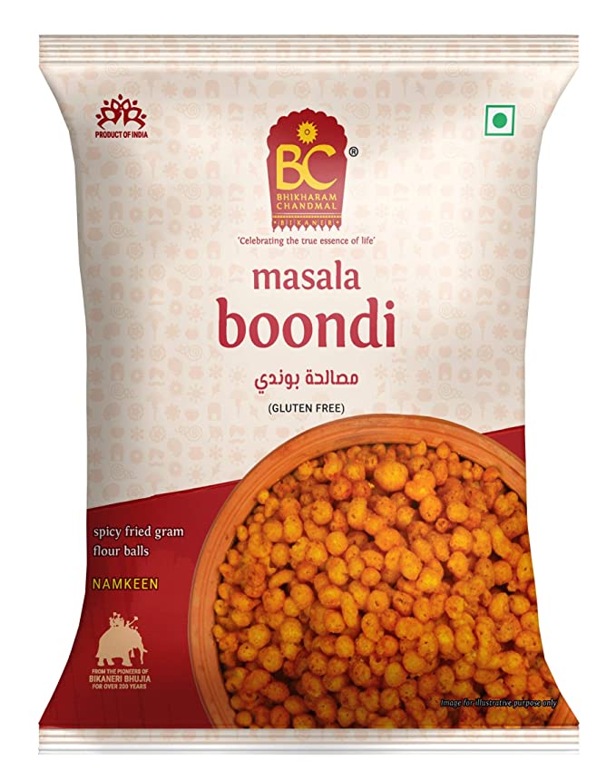 Bhikharam Chandmal Boondi Masala Gluten Free 200g Mix & Match Buy 1 Get 1 Pack Free
