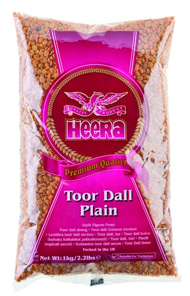 Heera Lentils Toor Dall Plain 1kg - ExoticEstore