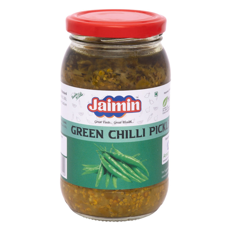 Jaimin Pickle Green Chilli 400g