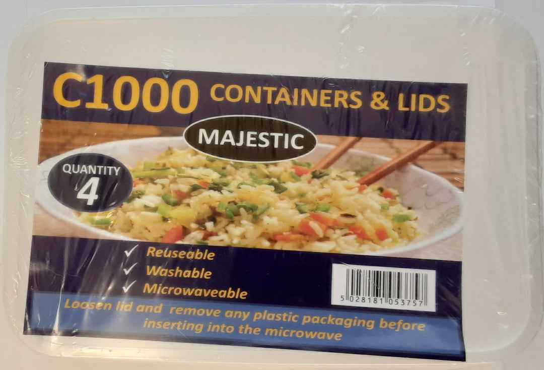 Majestic Containers & Lids 4 pcs c1000 - ExoticEstore