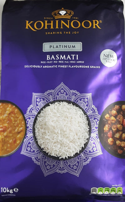 Kohinoor Platinum Basmati Rice 10kg - ExoticEstore