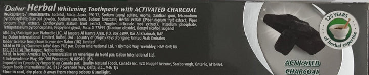 Dabur Herbal Toothpaste Whitening Charcoal 100ml - ExoticEstore