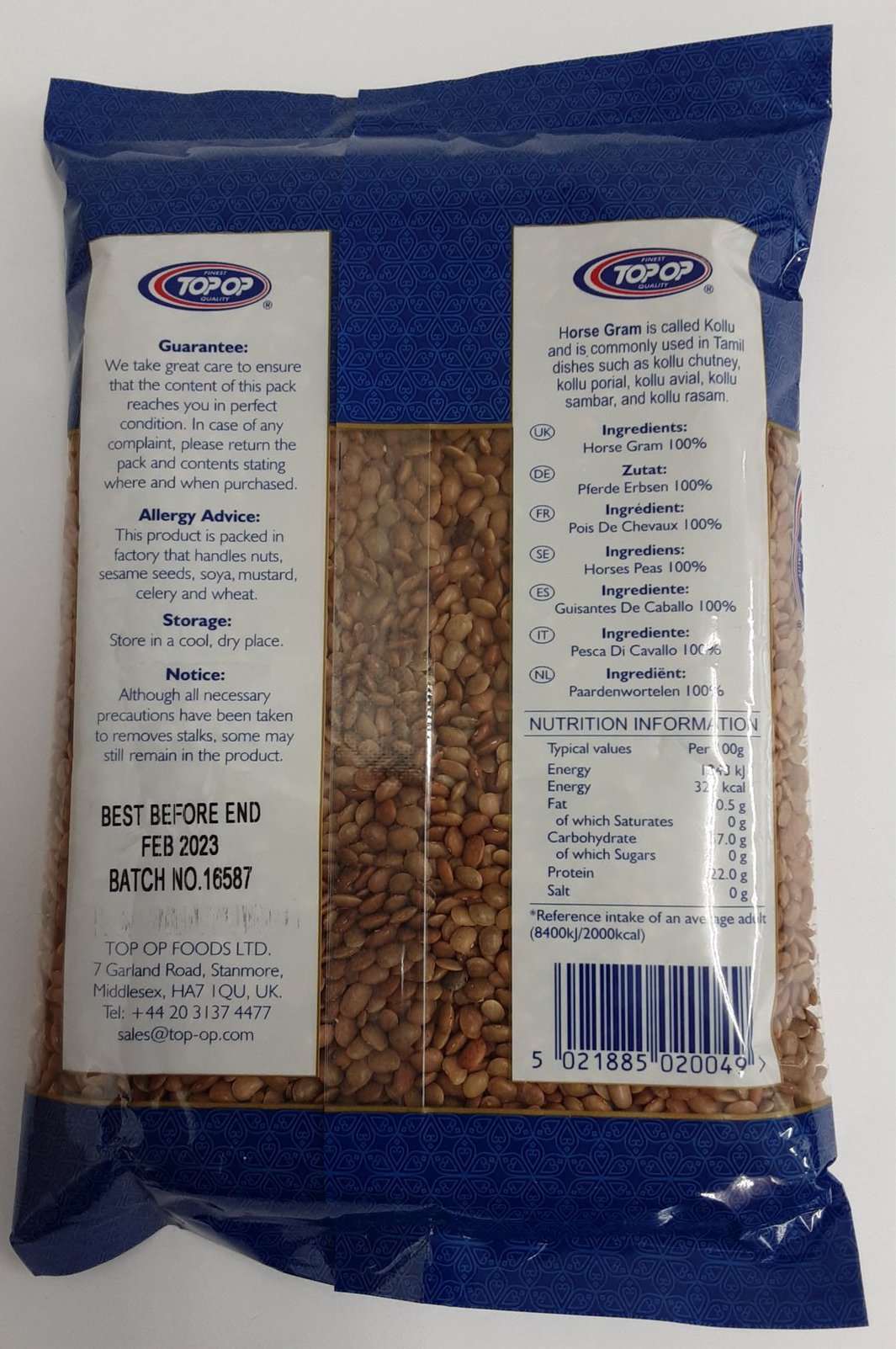 Top Op Horse Gram Kulthi 500g - ExoticEstore