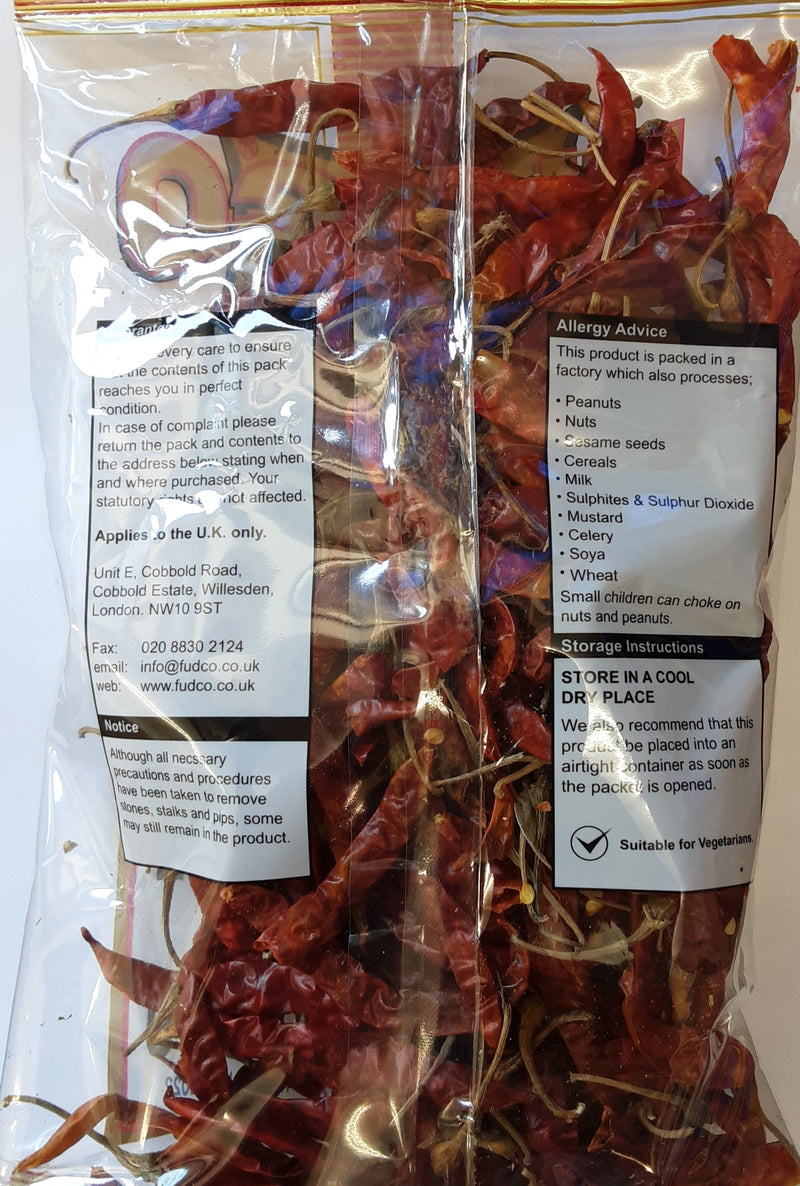 Fudco Whole Red Chilli With Stem 100g - ExoticEstore