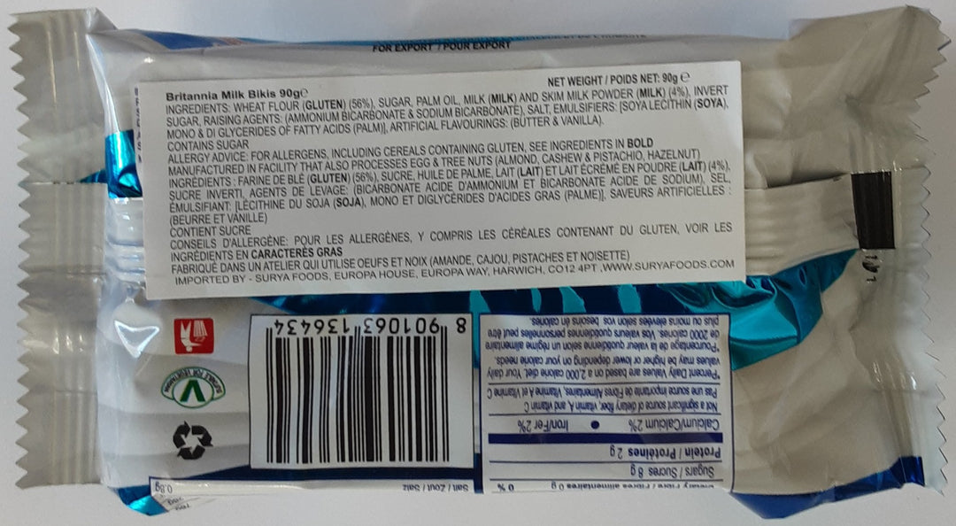 Britannia Milk Bikis Biscuits 90g - ExoticEstore