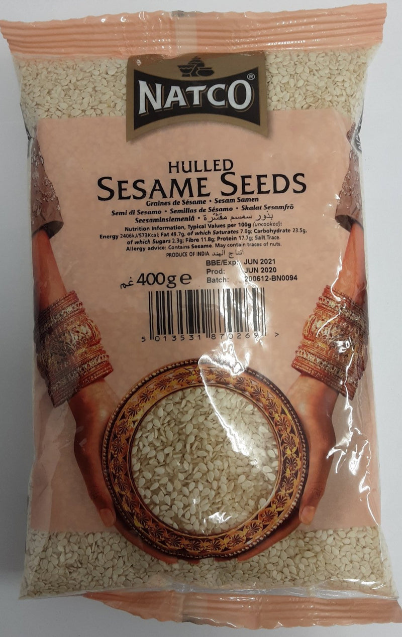 Natco Hulled Sesame Seeds White 400g - ExoticEstore