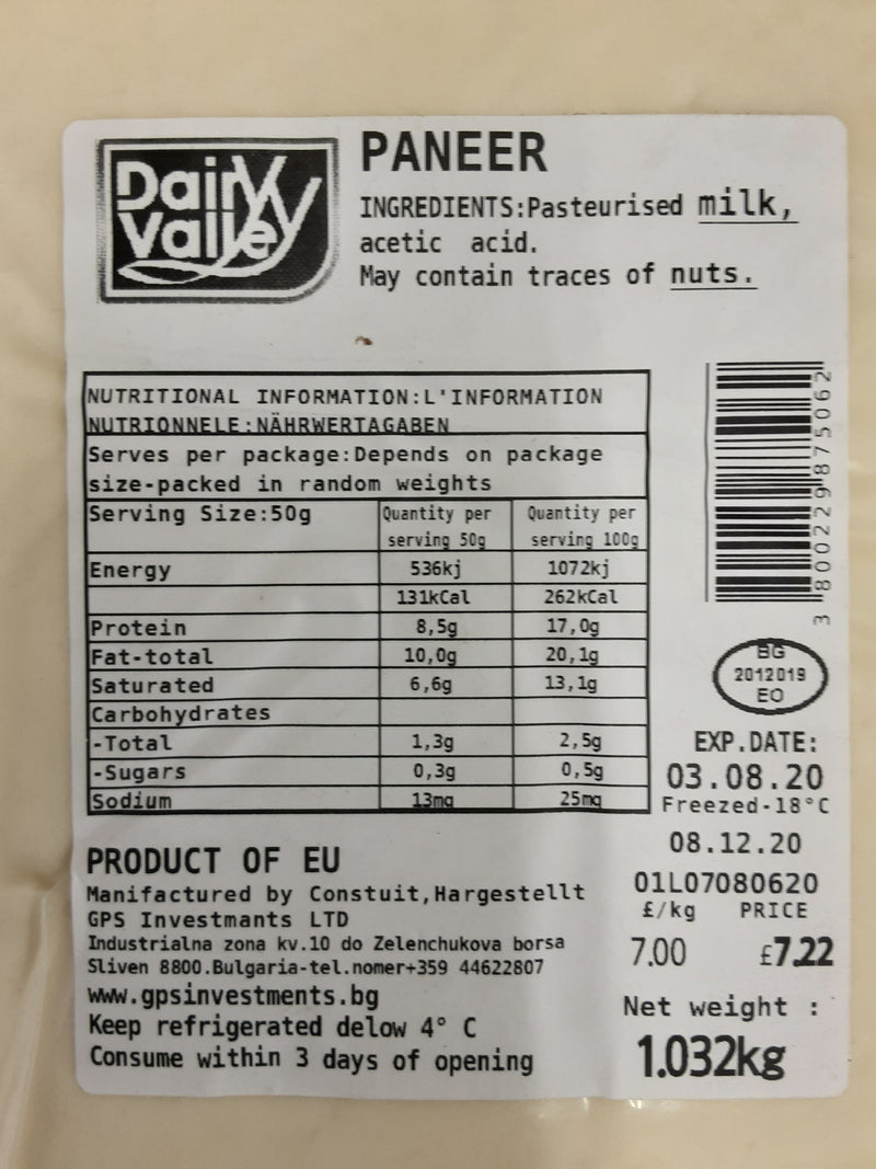 Dairy Valley Paneer 1kg - ExoticEstore