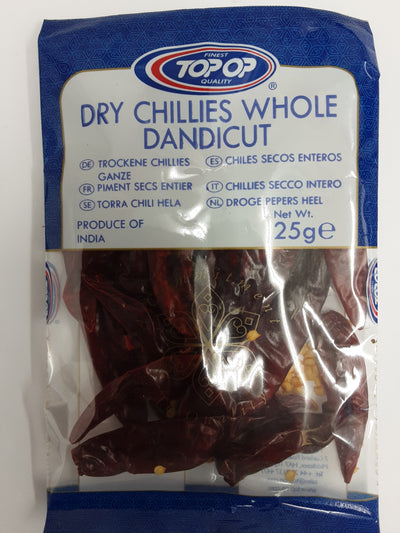 Top Op Dry Chillies Whole Dandicut 25g - ExoticEstore