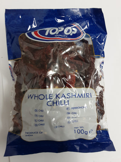 Top Op Whole Kashmiri Chilli 100g - ExoticEstore