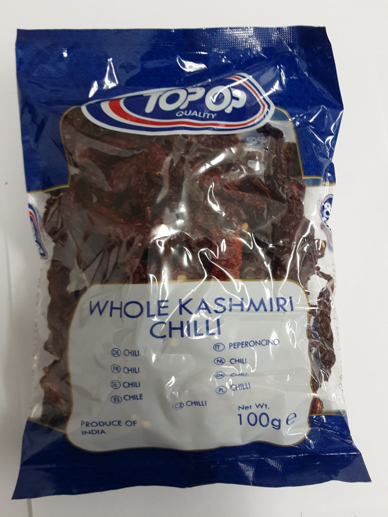 Top Op Whole Kashmiri Chilli 100g - ExoticEstore