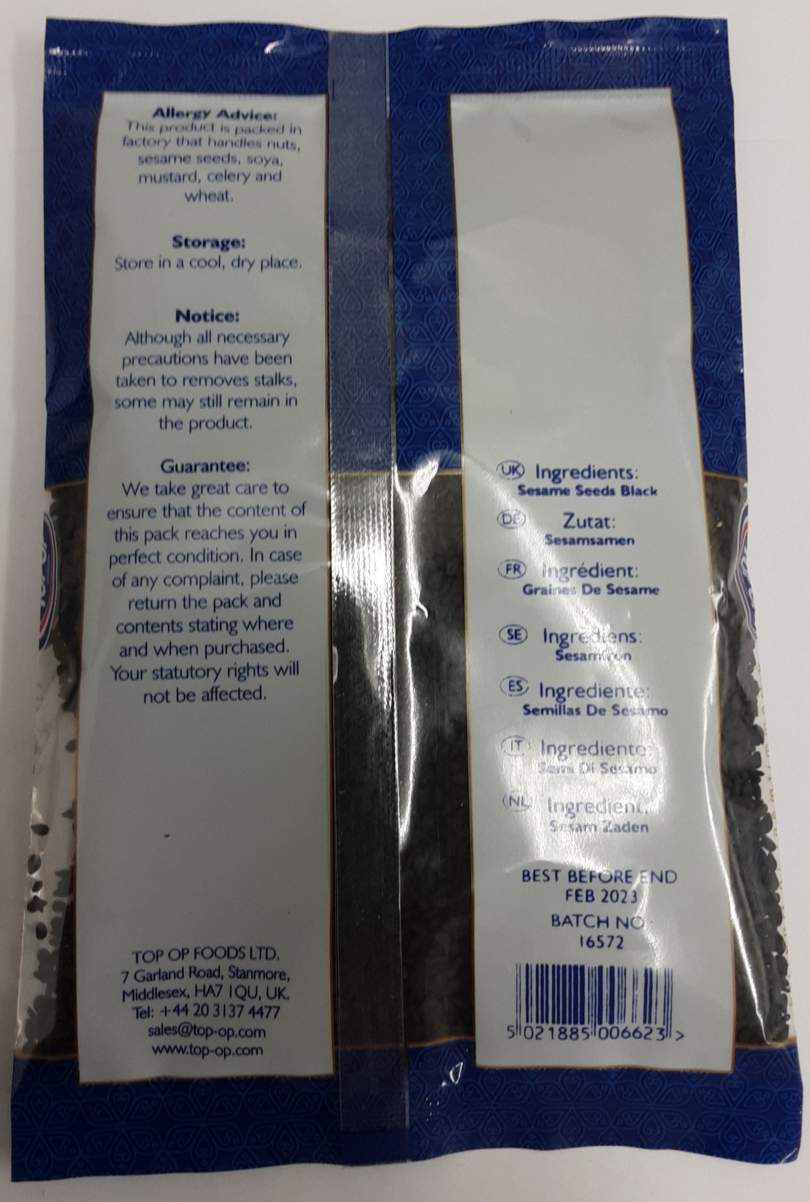 Top Op Till Seeds Black 100g - ExoticEstore