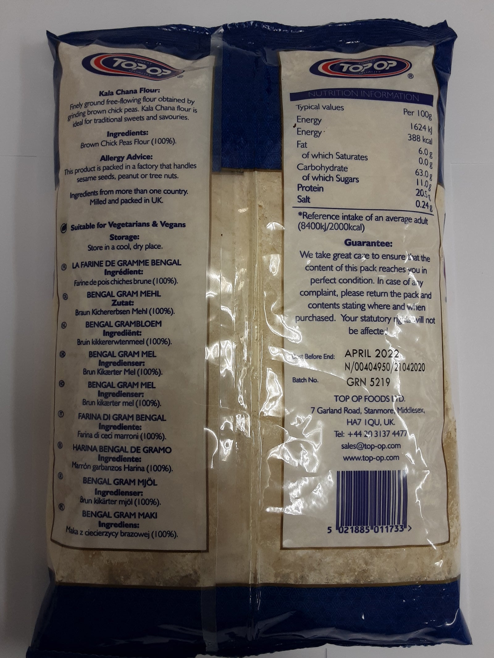 Top Op Kala Chana Flour 1kg - ExoticEstore