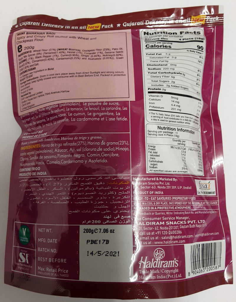 Haldirams Mini Bhakhar Badi 200g - ExoticEstore