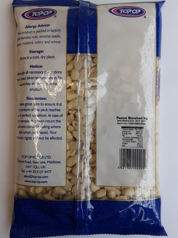 Top Op Peanut Blanched 1 kg - ExoticEstore