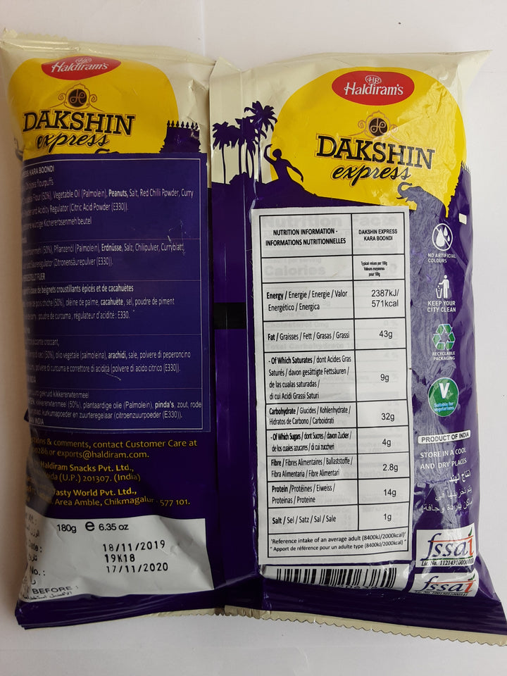 Haldiram Dakshin Express Kara Boondi 180g MP £1.19 - ExoticEstore