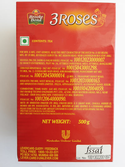 Brooke Bond 3 Roses Tea 500g - ExoticEstore