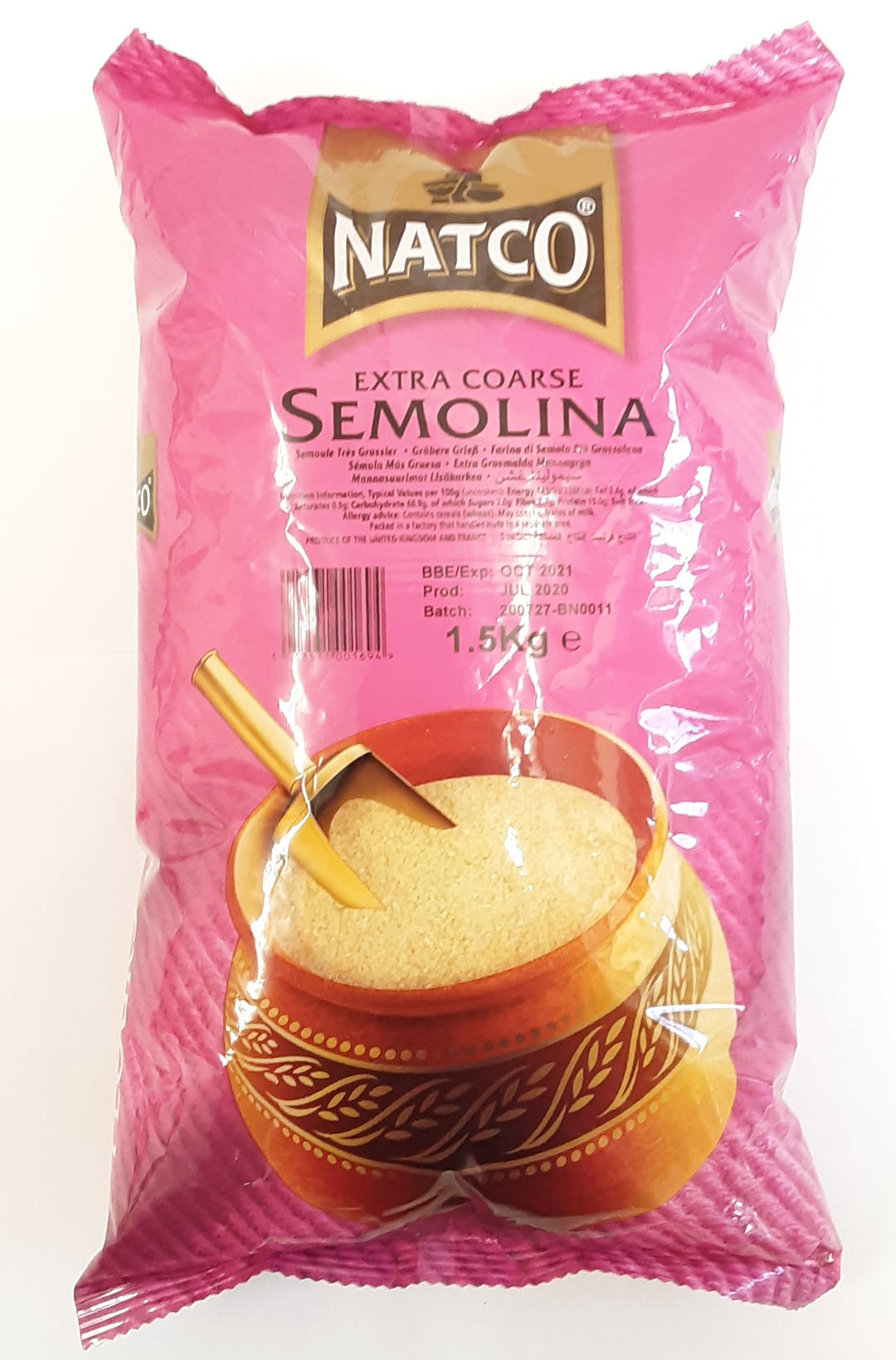 Natco Semolina Sooji Extra Coarse 1.5kg