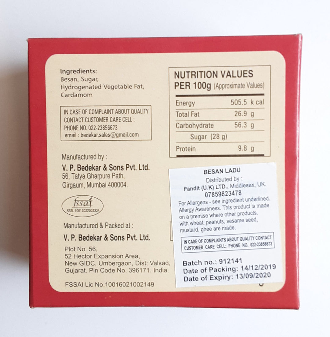 Bedekar Besan Ladoo 4 Pieces 150g