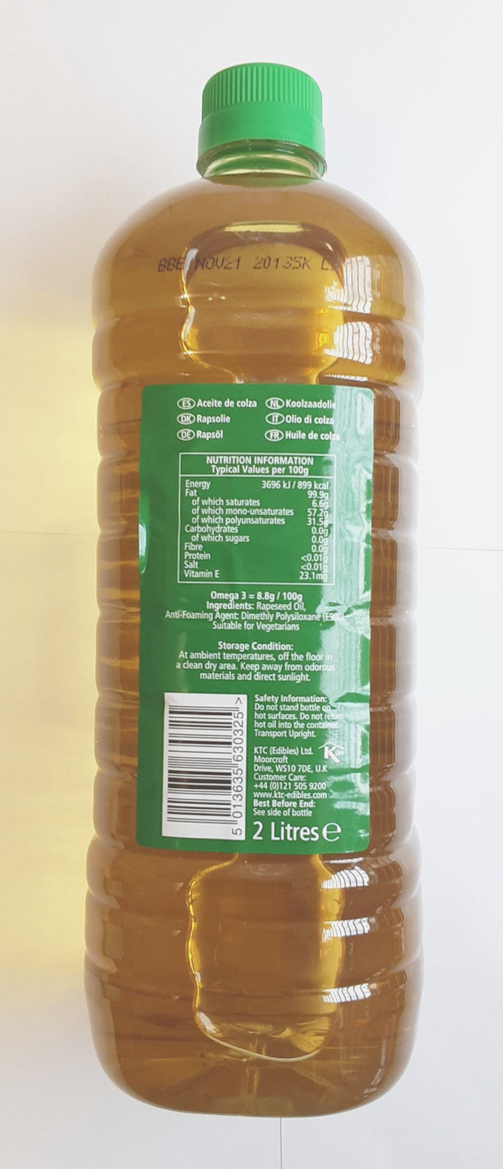 KTC Extended Life Rapeseed Oil 2 Ltr