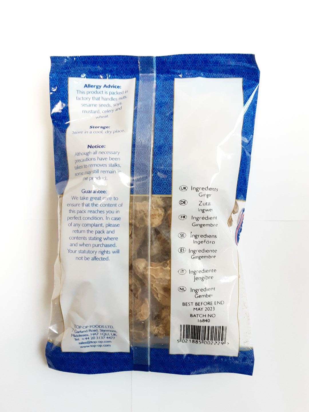 Top Op Ginger Whole Sundh 100g