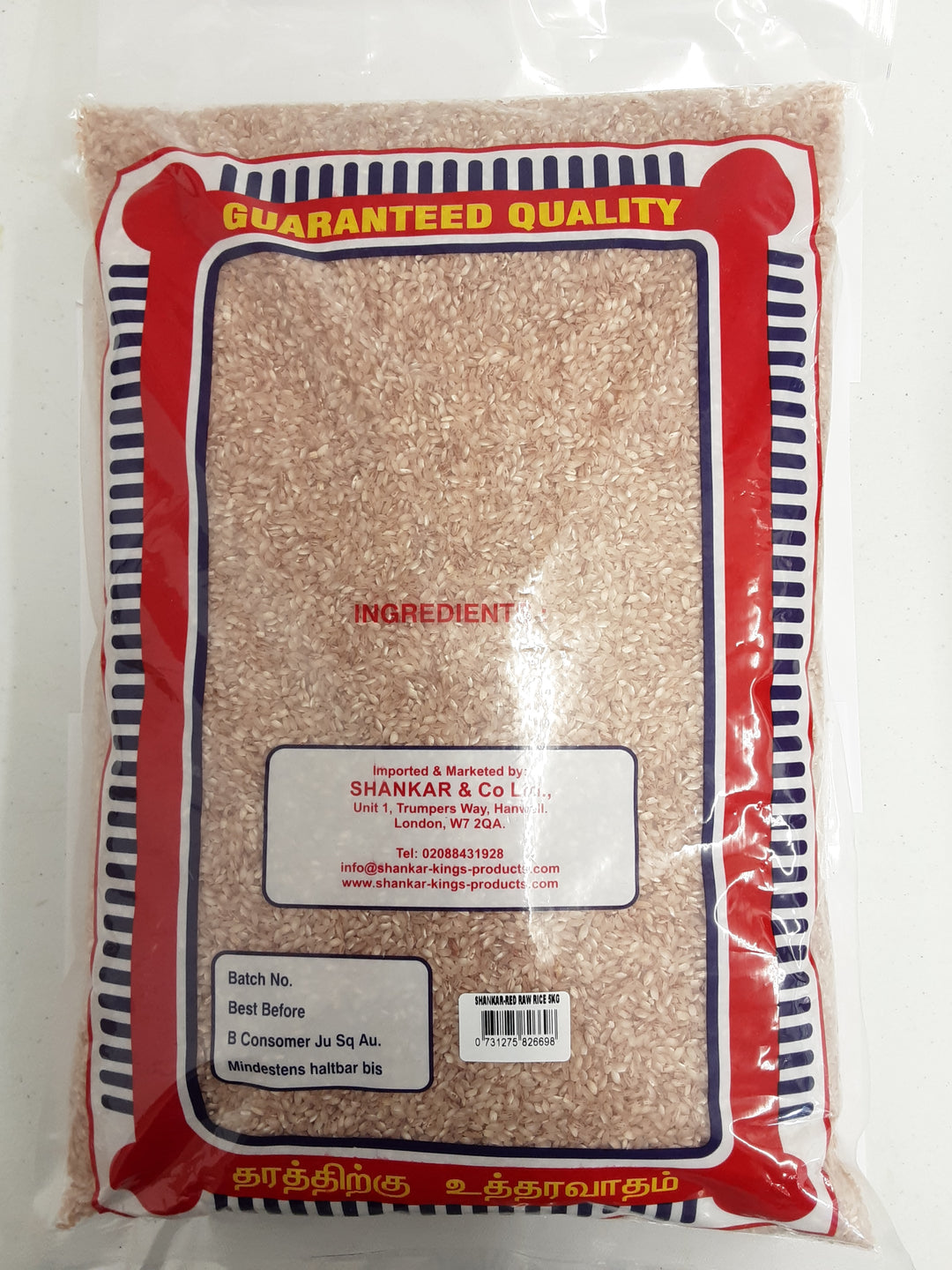 Shekar Rice Shankar Rice Red Raw 5kg PM – ExoticEstore