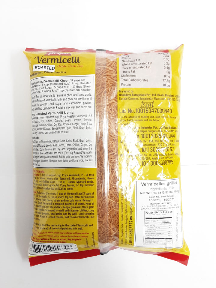 Priya Vermicelli Roasted 400g