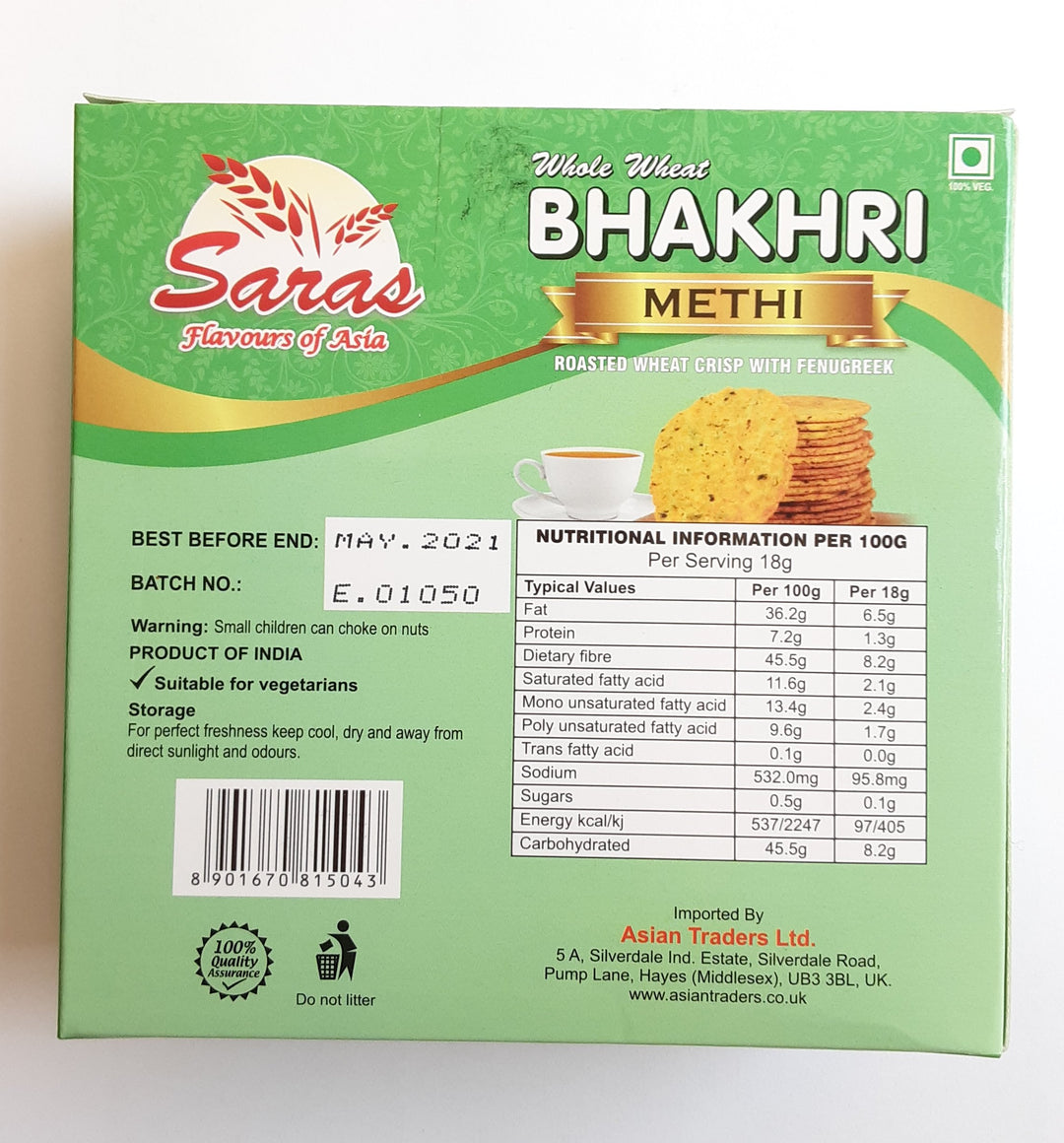 Saras Bhakhri Methi 180g