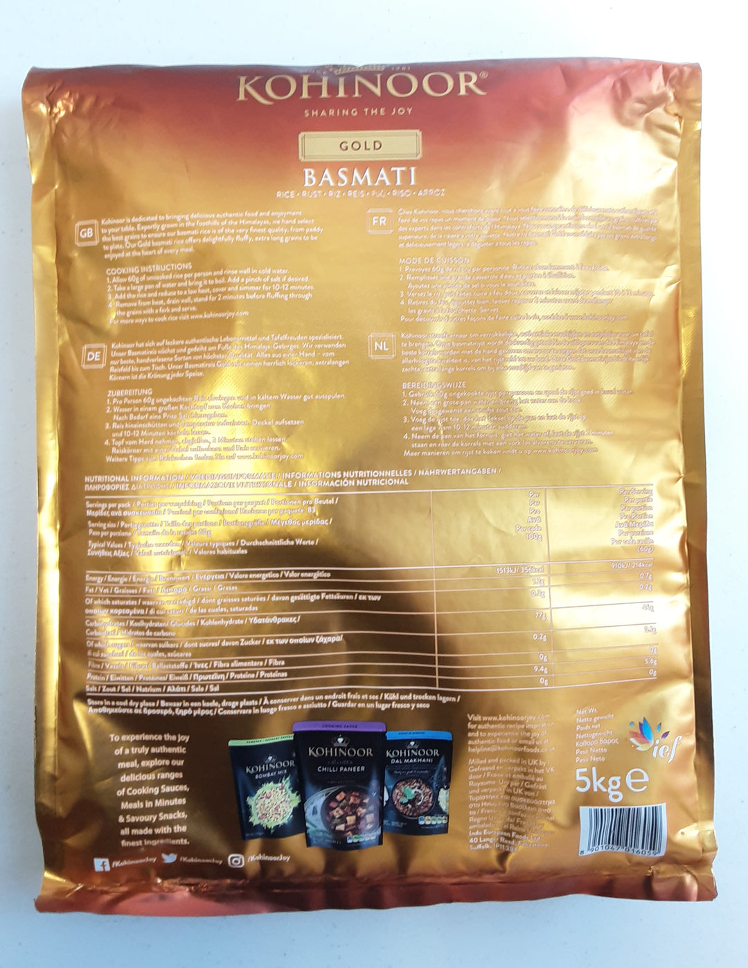 Kohinoor Rice Basmati Gold 5kg