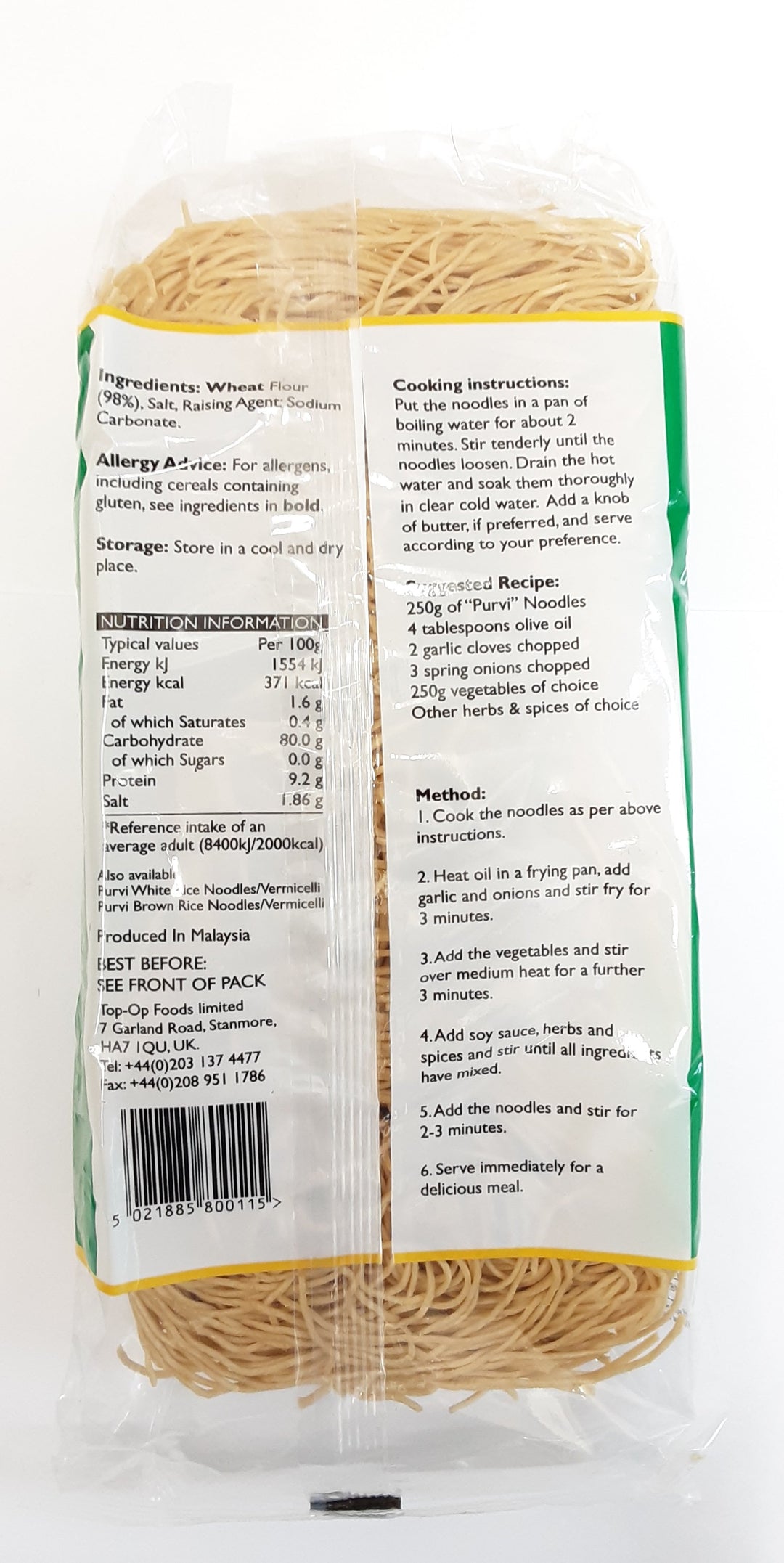 Purvi Vegetarian Eggless Noodles 250g