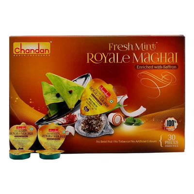 Chandan Pan Royal Maghai Mint & Saffron 30 Pcs