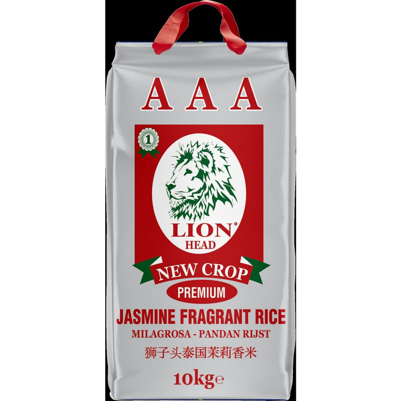 Lion Head AAA Jasmine Rice 10kg - ExoticEstore