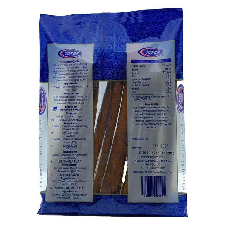 Top Op Cinnamon Quills 100g