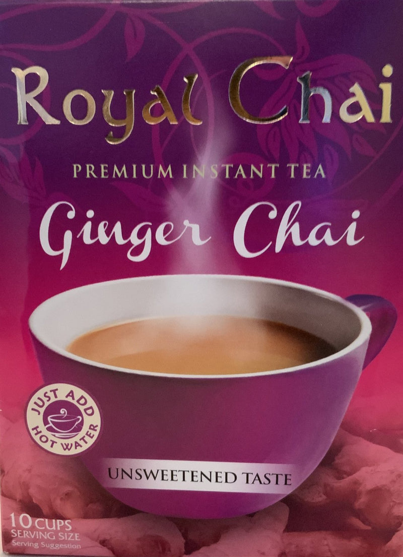 Royal Chai Instant Tea Ginger Chai (Unsweetened) - 180g - ExoticEstore