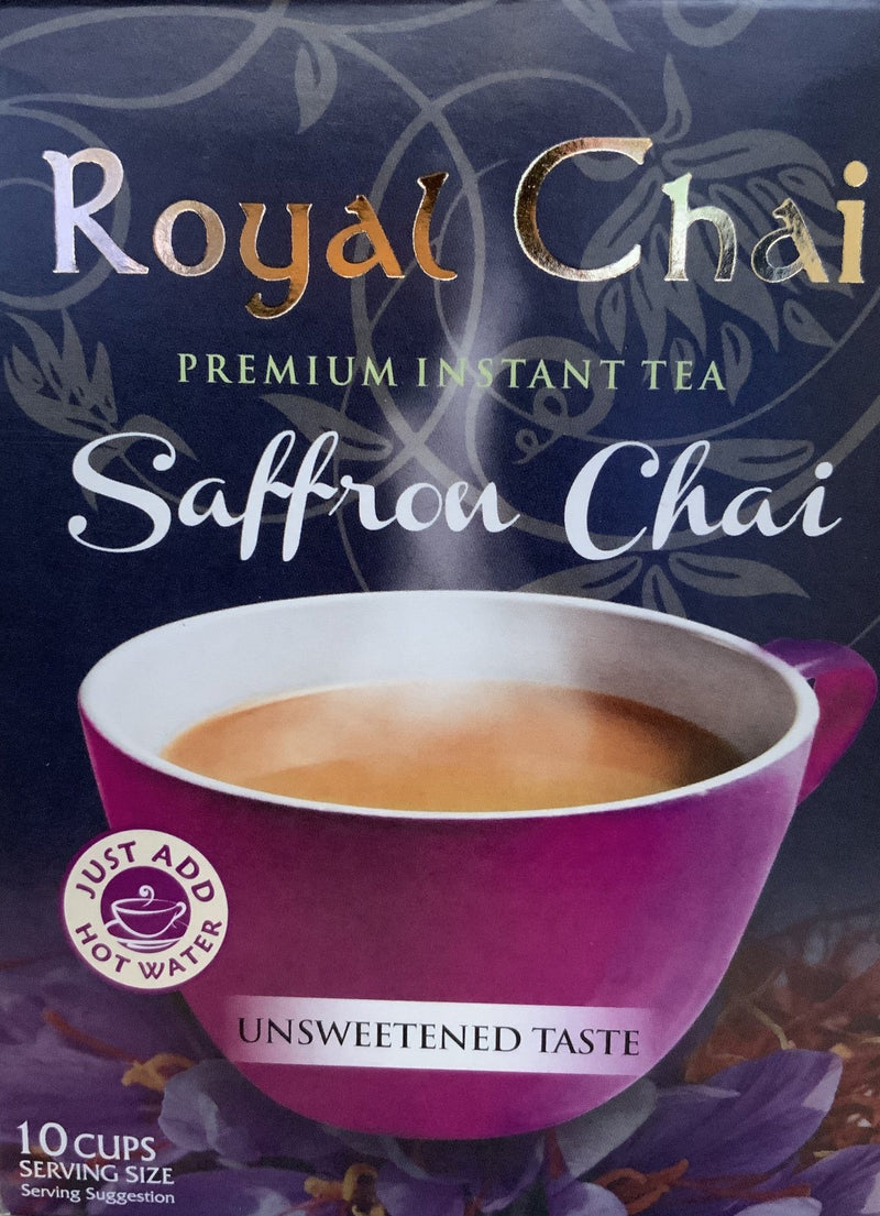 Royal Chai Instant Tea Saffron Chai Unsweetened - 140g - ExoticEstore