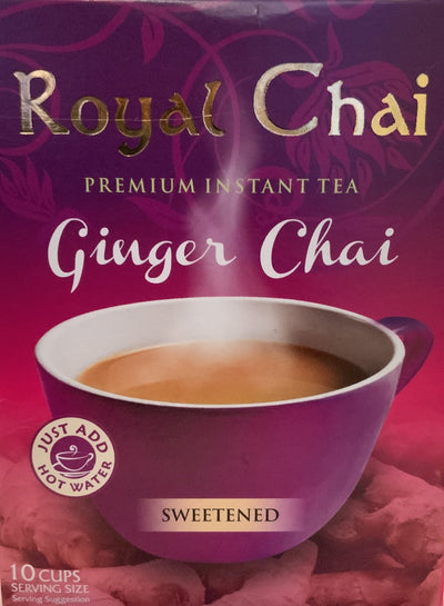 Royal Chai Instant Tea Ginger Chai (Sweetened) - 220g - ExoticEstore