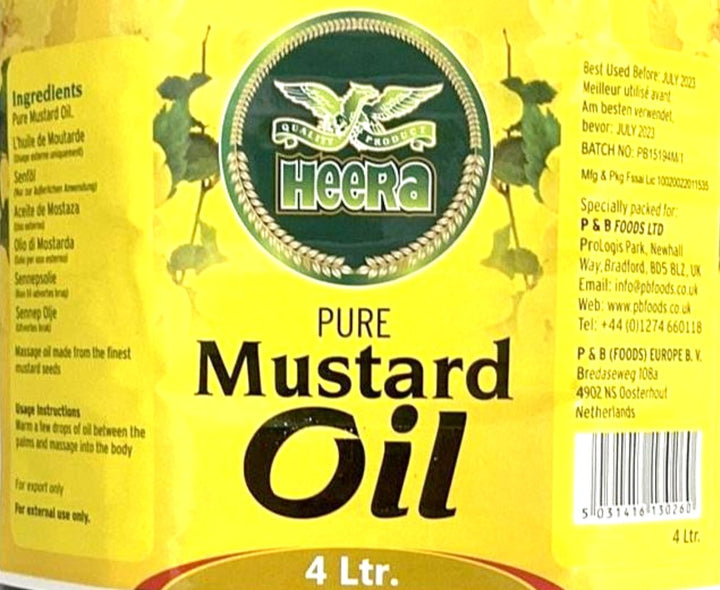 Heera Oil Mustard Pure 4ltr