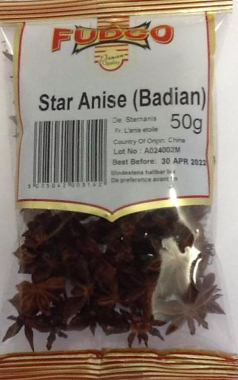 Fudco Star Anise Badain 50g - ExoticEstore