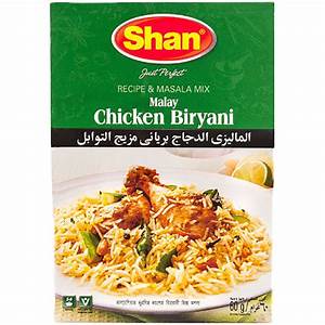 Shan Masala Chicken Biryani Malay 60g Mix & Match Any 2 For £2.50