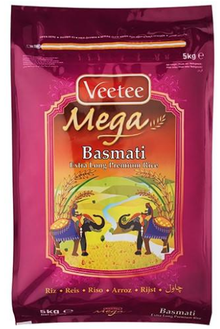 Veetee Rice Basmati Mega Extra Long 5kg