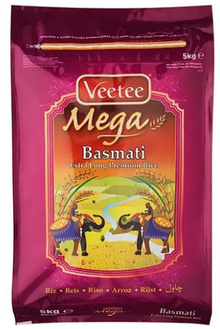 Veetee Mega Basmati Extra Long Rice 5kg