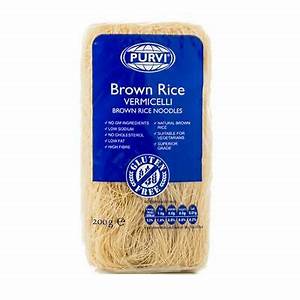 Purvi Rice Vermicelli Noodles Brown 200g